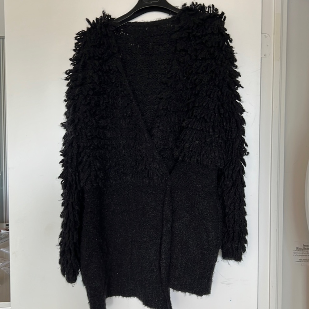 Oversized Black Cardigan Sweater by Thakoon
